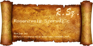 Rosenzveig Szervác névjegykártya